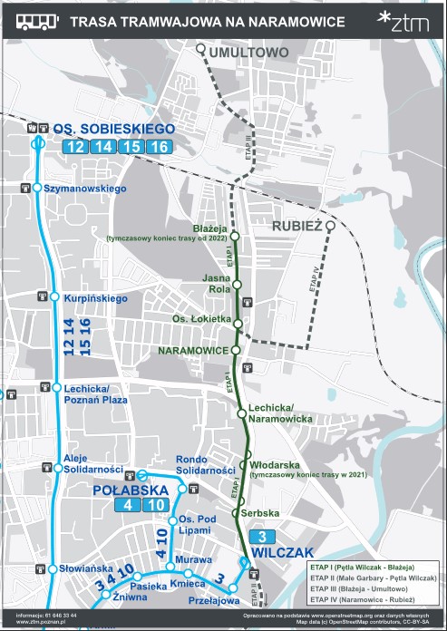 Plan budowy - tramwaj na Naramowice