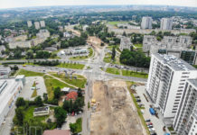 Prace przygotowawcze na skrzyżowaniu Naramowicka/Serbska